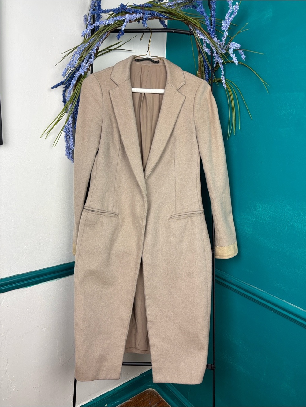 AllSaints Beige/Taupe Pea Coat